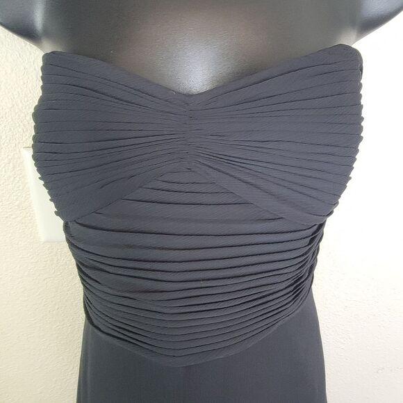 David's Bridal Black Strapless chiffon dress size 16 - Picture 2 of 7